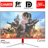 Monitor Gamer HQ RGB R3000, Curvo, 24″, 1ms, 165hz, Freesync, HDMI, Display Port, Branco – 24GHQ-White