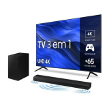 Samsung Smart TV 58″ UHD 4K 58CU7700 2023, Processador Crystal 4K, Gaming Hub, Visual Livre de Cabos + Soundbar HW-B550