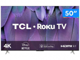 Smart TV LED 50″ 4K TCL Roku TV RP630 WiFi, Dual Band, 4 HDMI, 1 USB, Controle por Aplicativo, Google Assistant, Alexa e Apple Homekit