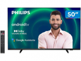 Smart TV 50″ UHD 4K Philips 50PUG7406, Android TV, HDR10+, Dolby Vision, Dolby Atmos, Design Borderless e Bluetooth