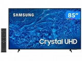 Smart TV 85” 4K Crystal UHD Samsung UN85BU8000 – VA Wi-Fi Bluetooth Alexa Google 3 HDMI 2 USB