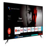 Smart TV 43″ HQ Full HD HDR tela sem bordas Android 11 design Slim Processador Quad Core Espelhamento de tela