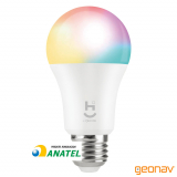 Lâmpada LED Inteligente RGB+W 2700-6500K soquete E27 Wi-Fi + Bluetooth – HI GEONAV