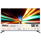 Smart TV QLED 55″ 4K Philco PTV55M82AGCIBBL Android TV, Dolby Vision, Dolby Audio, Processador Quad-core, Comando de Voz