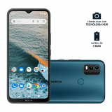 Smartphone Nokia C21 Plus 4G 128GB Tela HD+ 6,5” Câm Dupla 13MP Android Bateria de 2 dias de duração + Capa/Película/Fone/Carregador – Azul – NK097