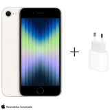 Apple iPhone SE (3 geracao) 256GB – Estelar + Carregador USB-C de 20W para iPad Pro e iPhone Branco – Apple – MHJG3BZ/A