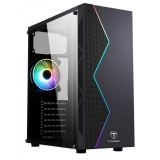 Gabinete Gamer T-Dagger P03B, Mid Tower, RGB, Black, ATX, Sem Fonte, Sem Fan, TGC-P03B