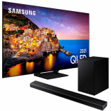 Kit Smart TV Samsung 55´ 4K QLED 55Q70A + Soundbar Samsung HW-Q600A 360W, com 3.1.2 Canais, Bluetooth