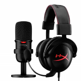 Kit Streamer HyperX Headset Gamer LED, Driver 53mm + Microfone Condensador, USB, Preto – HBNDL0001