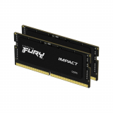 Memória Kingston Fury Impact, 32GB (2x 16GB), 5600MT/s, DDR5, CL40, para Notebook Gamer, Preto – KF556S40IBK2-32