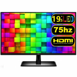 Monitor HQ 19.5 LED Widescreen HD, 75hz, HDMI/VGA, VESA, Ajuste de Inclinação, Preto – 19.5HQ-LED