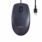 Mouse com fio USB Logitech M90 com Design Ambidestro e Facilidade Plug and Play – 910-004053