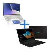 Notebook ASUS ZenBook UX434FAC-A6339T Prata Metálico + Notebook ASUS M570DD-DM122T Preto