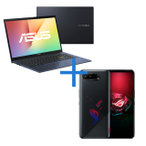 Notebook ASUS VivoBook X513EA-EJ3010 Preto + Smartphone ASUS ROG Phone 5 8GB/ 128GB Preto