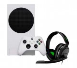 Console Xbox Series S 500GB 1 Controle Branco + Headset ASTRO Gaming A10 para Xbox, PlayStation, PC, Mac Preto/Verde